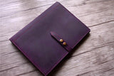 custom macbook purple leather sleeve