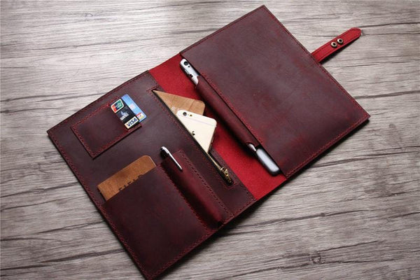 iPad mini 6th Gen Leather case. Personalized Zipper leather folio. Handmade  - Shop INSIDE Tablet & Laptop Cases - Pinkoi