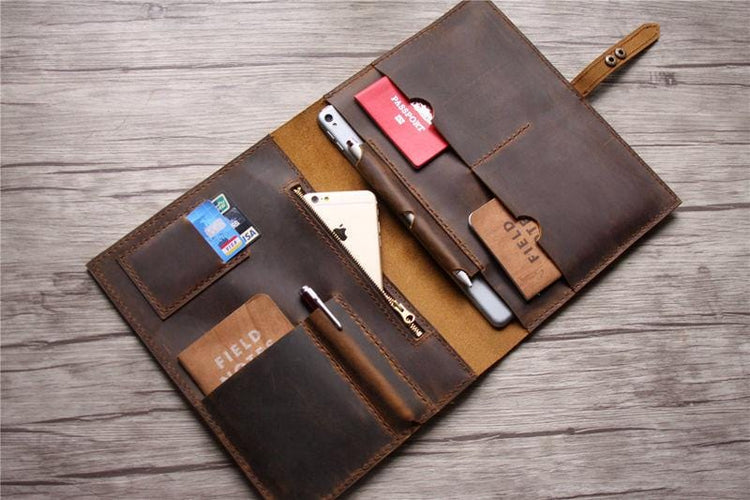 handmade leather ipad pro 10.5 case with pencil holder