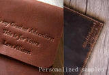 Custom Brown Leather Journal Notebook Binder
