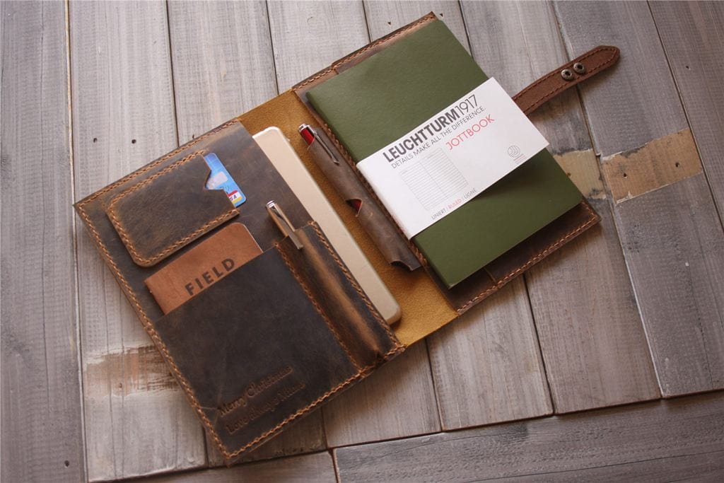 Large Vintage Leather Journal and Sketchbook - 320 Pages - 9 x 12 - Gift Box Included - Handmade Rustic Writing Notebook