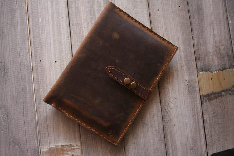engraved leather journal cover holder