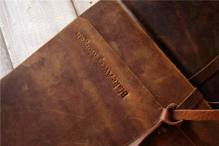 embossed leather vintage journal