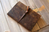 Braunes Vintage-Leder-Journal-Notizbuch