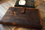 rustic leather custom ipad case with pencil holder