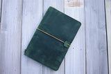 green A5 leather traveler's notebook