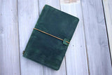 personalized A5 leather traveler's notebook