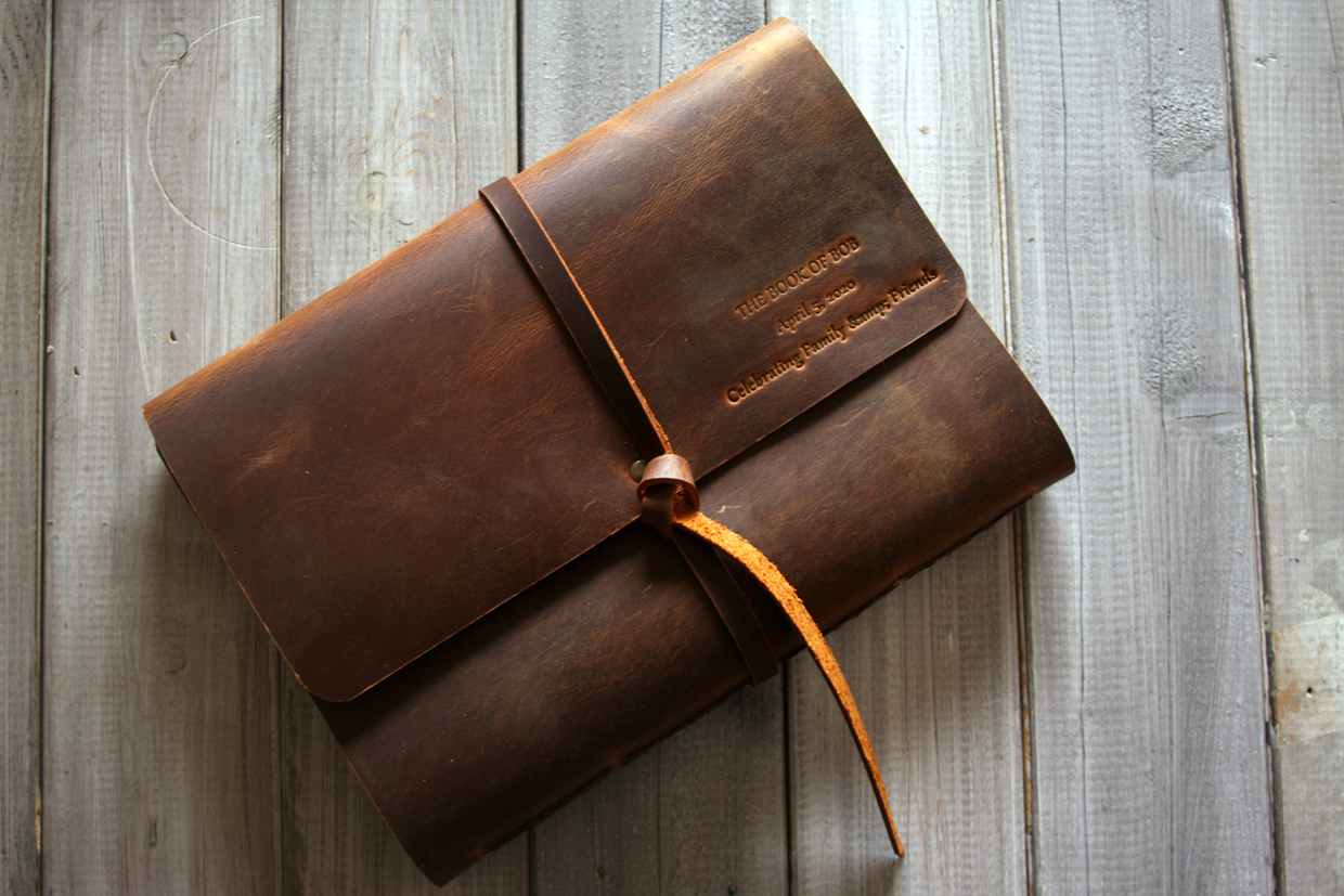 Personalized Leather Bound Journal Brown / Mini Size