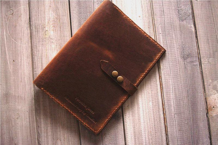 handmade leather ipad pro cover folio