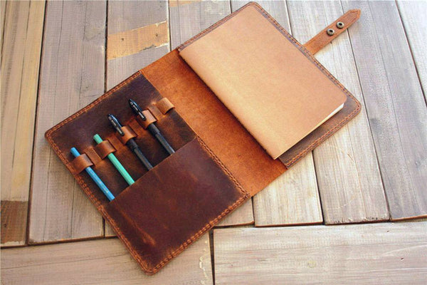 Artist Gifts Set of Sketch Pad Pencils and Personalized Leather