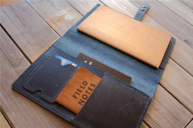 handmade leather notebook holder cover