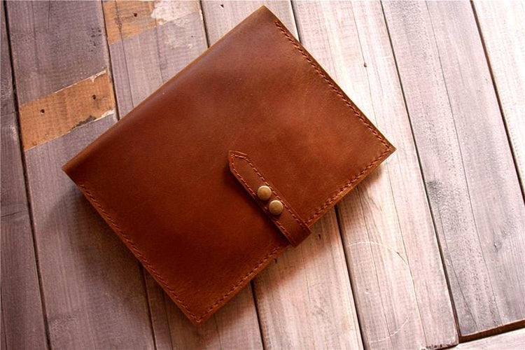 brown leather padfolio holder