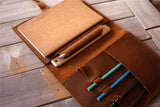 handmade leather padfolio case
