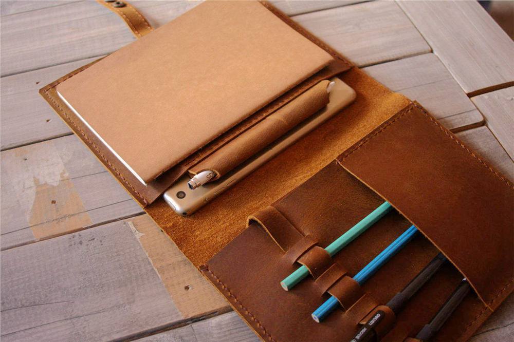 Large Vintage Leather Journal and Sketchbook - 320 Pages - 9 x 12 - Gift Box Included - Handmade Rustic Writing Notebook