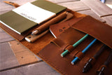 Handmade Leather Refillable Journal Notebook Cover