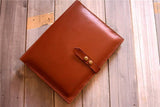 saddle leather portfolio briefcase