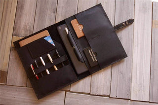 black leather macbook pro sleeve