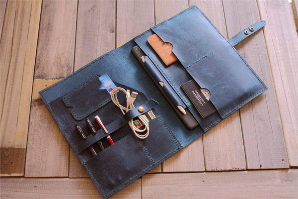 leather portfolio personalised