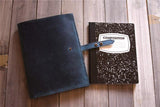distressed leather ipad notebook
