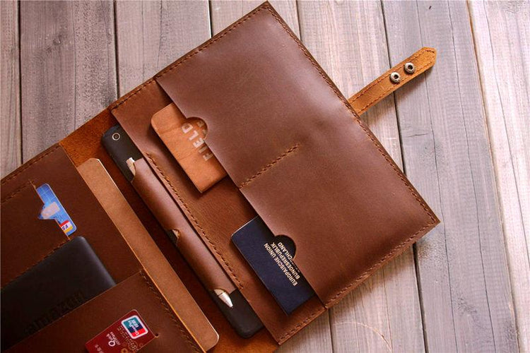 handcrafted leather 14 inch laptop sleeve