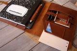handmade leather notebook case