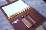 rustic leather weekly planner