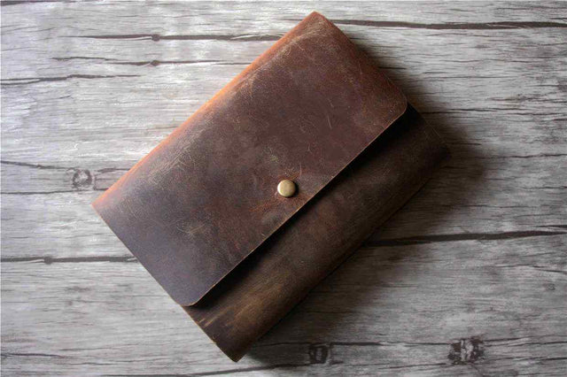 Brown Leather Guest Check Books Album