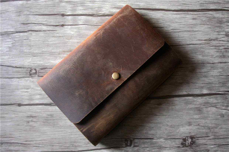 old leather bound journal