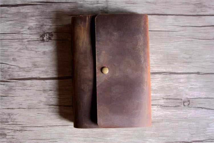 refillable old leather bound journal