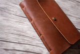 elegant leather button notebook