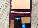a4 refillable leather binder folder