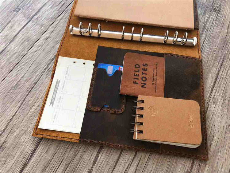 leather notebook binder cover