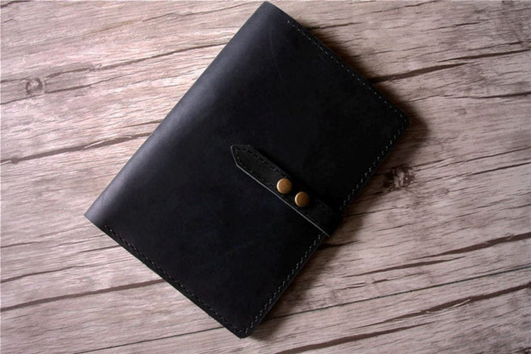 custom black leather moleskine case