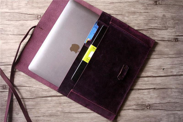 purple leather Surface Book Cover