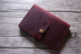 handcrafted leather passport wallet