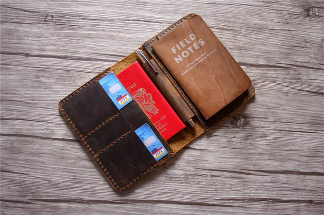 mens leather passport case