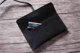 black leather pencil case holder tool pouch