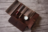 leather watch holder mens roll