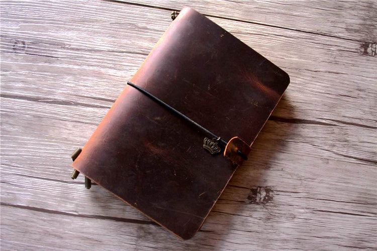  Brown Leather Refillable Bound Journal