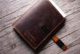personalized brown leather kindle case