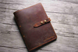 personalized leather notebook holder