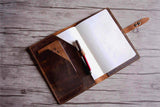 brown leather b5 notebook cover