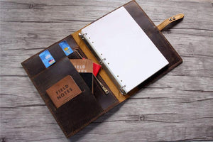 leather 3 ring binder portfolio