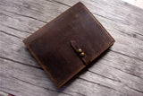rustic leather portfolio binder