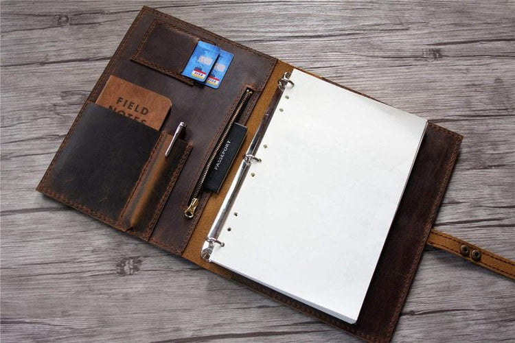 Personalized Leather Portfolio Binder – LeatherNeo