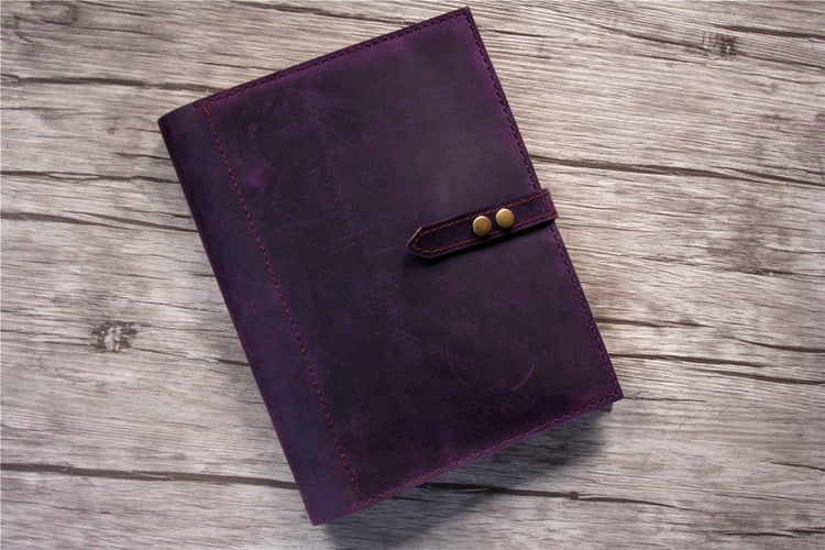 personalized leather zipper binder