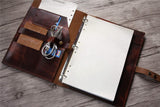 rustic leather wedding binder folder