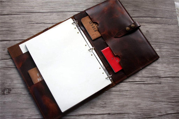 leather school binder for student