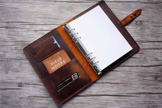 leather portfolio notebook refillable