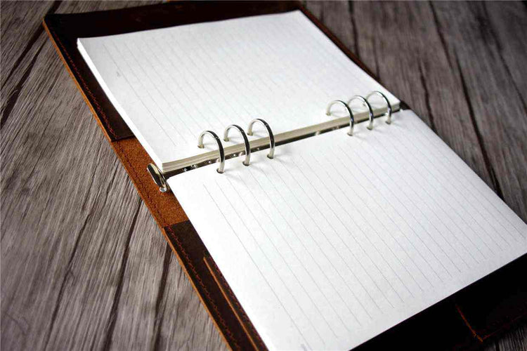 blank paper leather sketchbook